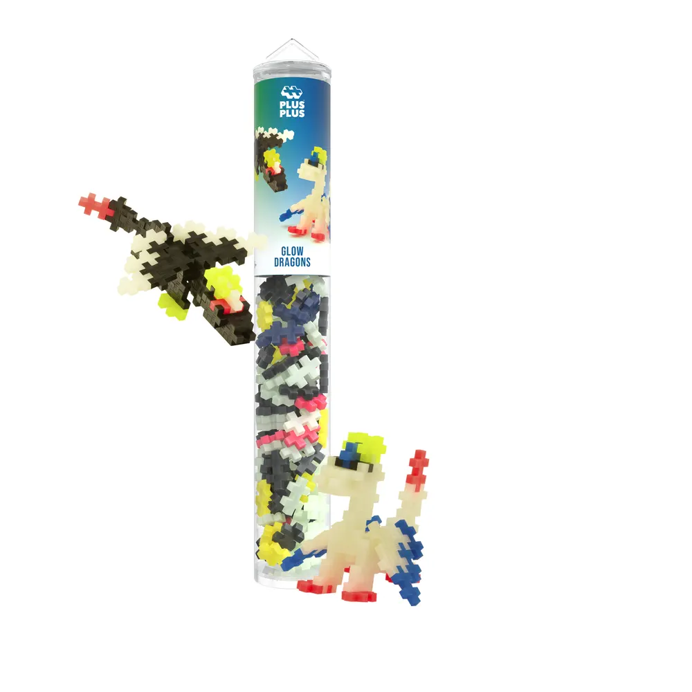 PLUS-PLUS - Tube Dragon Lumineux - 100 pcs