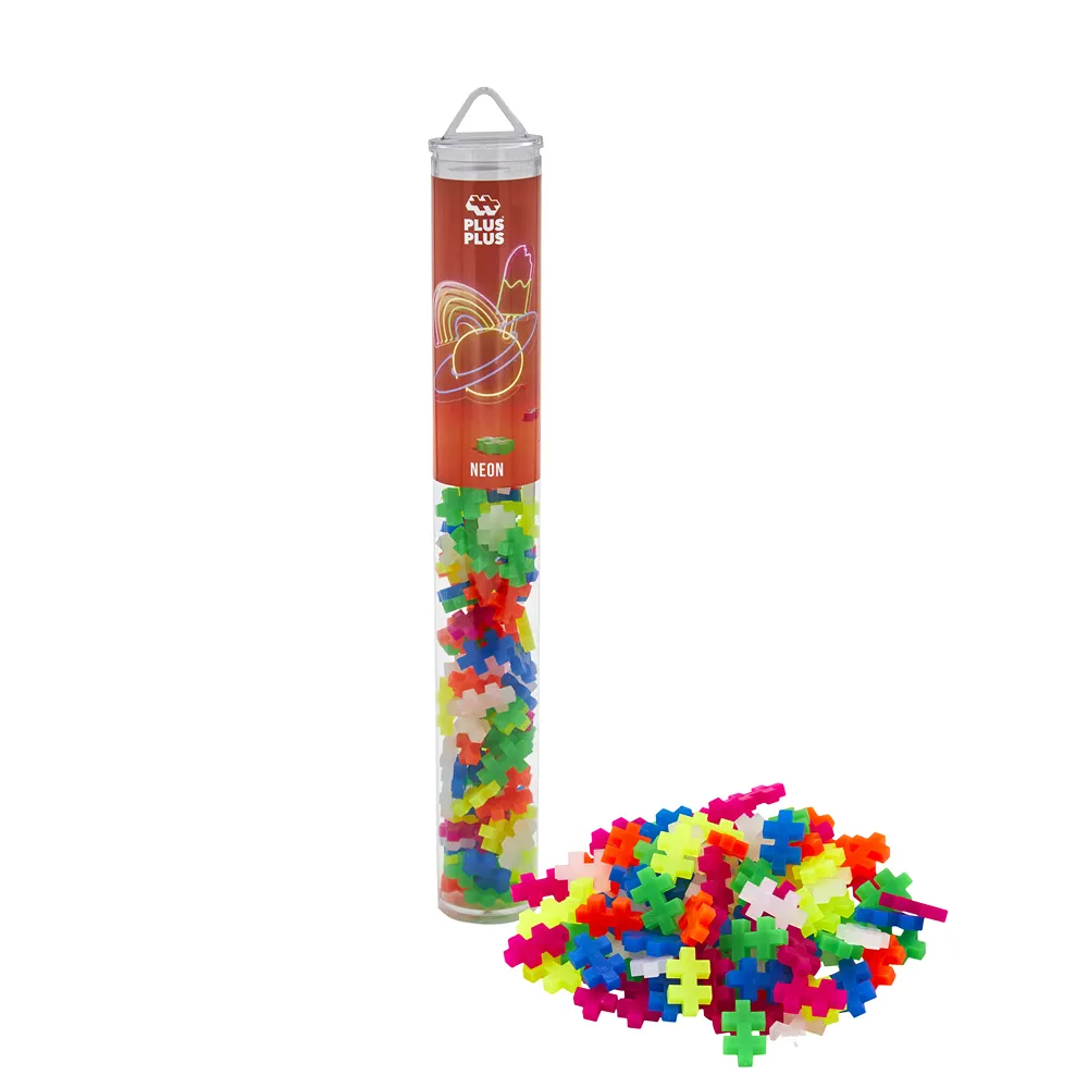 PLUS-PLUS - Tube Néon - 100 pcs