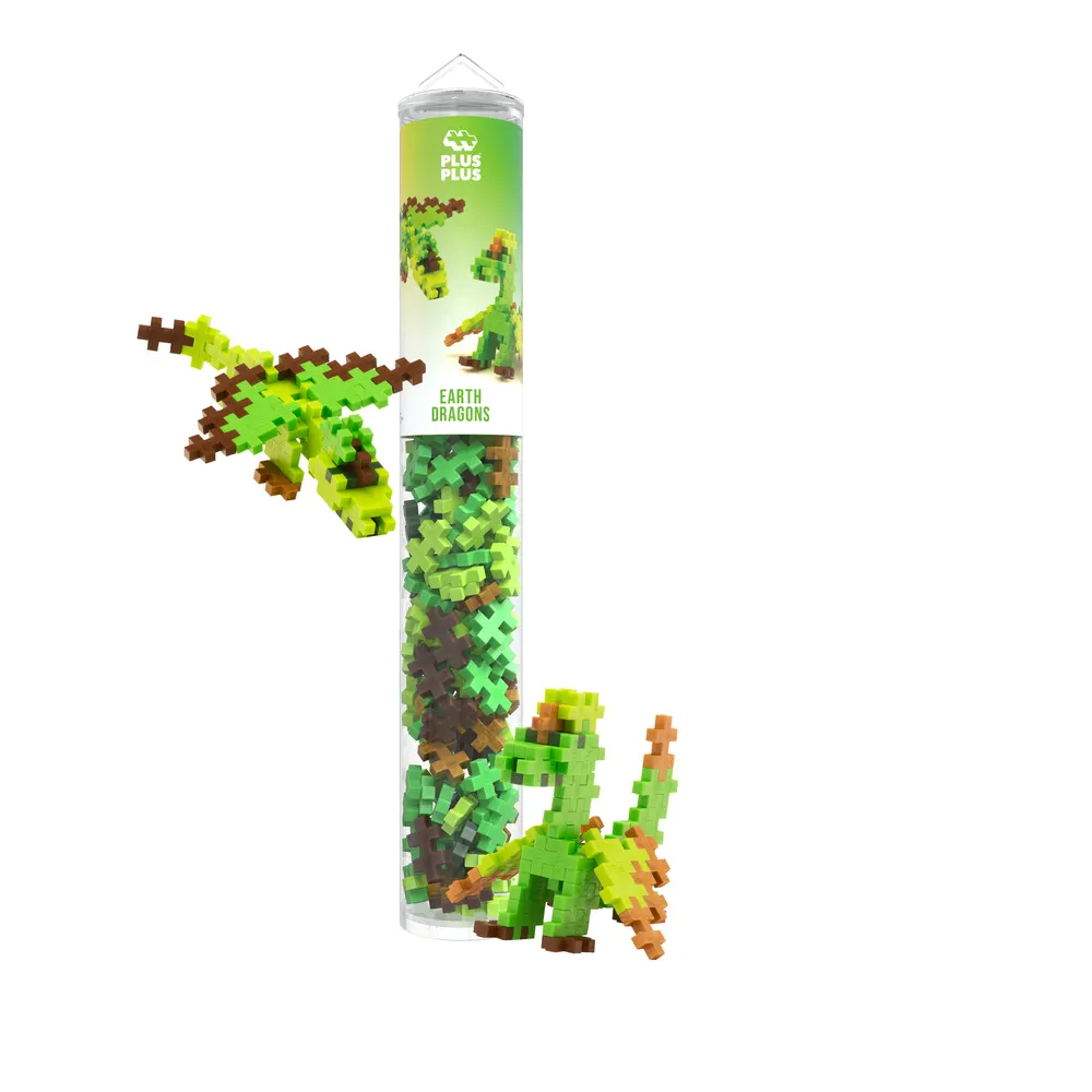 PLUS-PLUS - Tube Dragon de Terre - 100 pcs