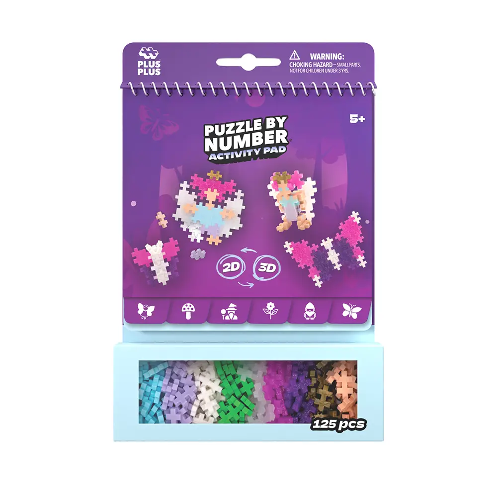 PLUS-PLUS - Bloc d’activité - Forêt enchantée - 125 Pcs
