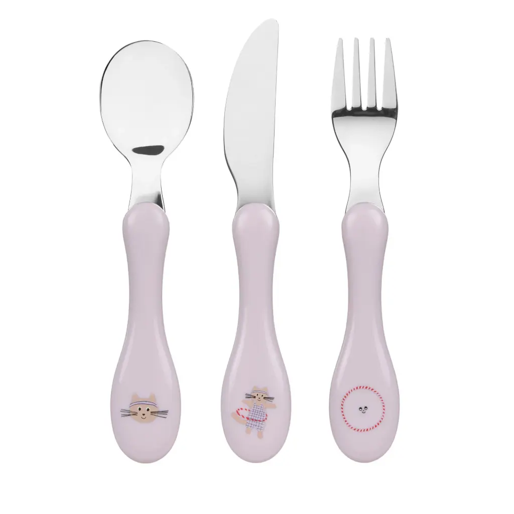 Lässig - Couverts enfants inox (3 pcs) - Tiny Team Chat 