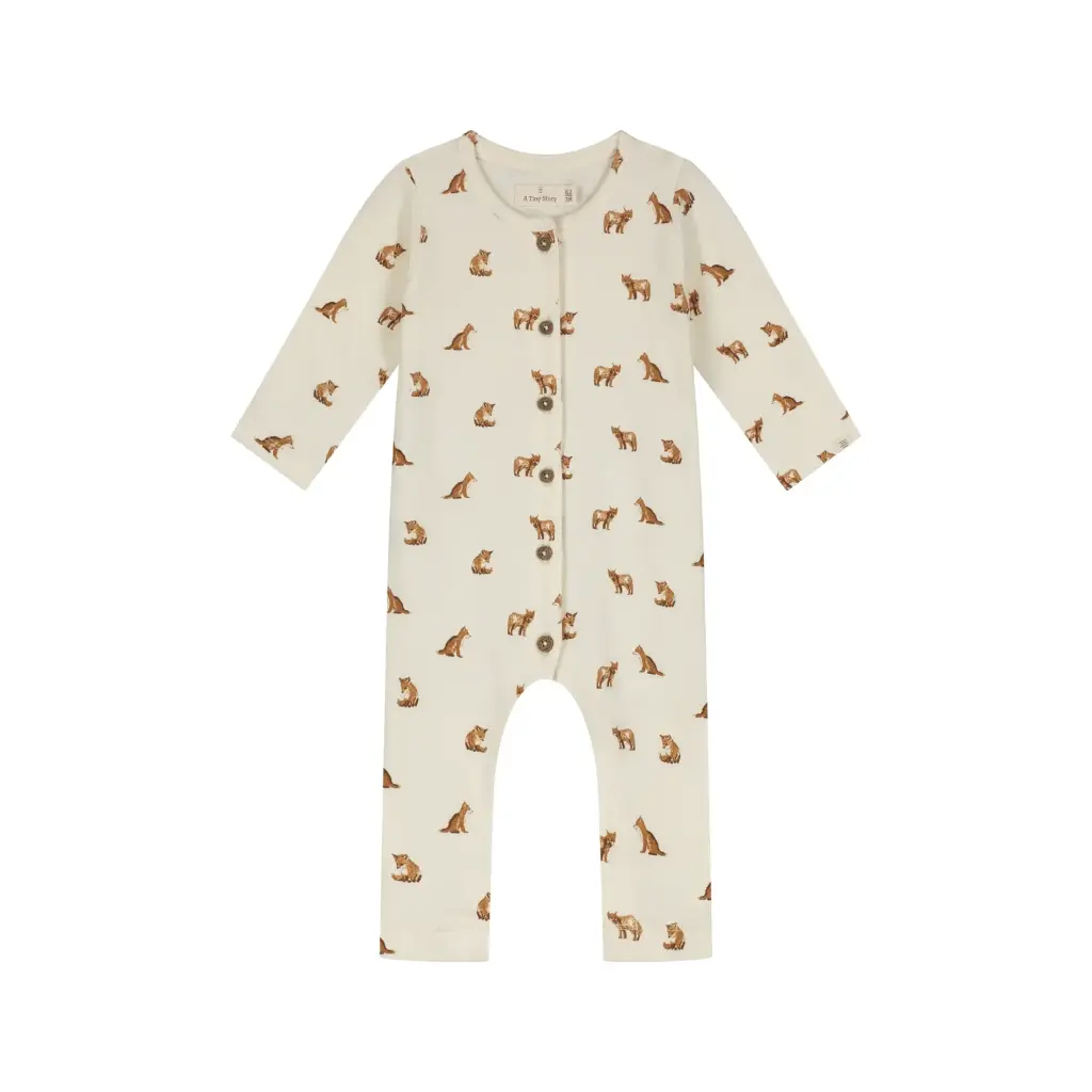 A Tiny Story - Combinaison bébé motif renard - Ivory