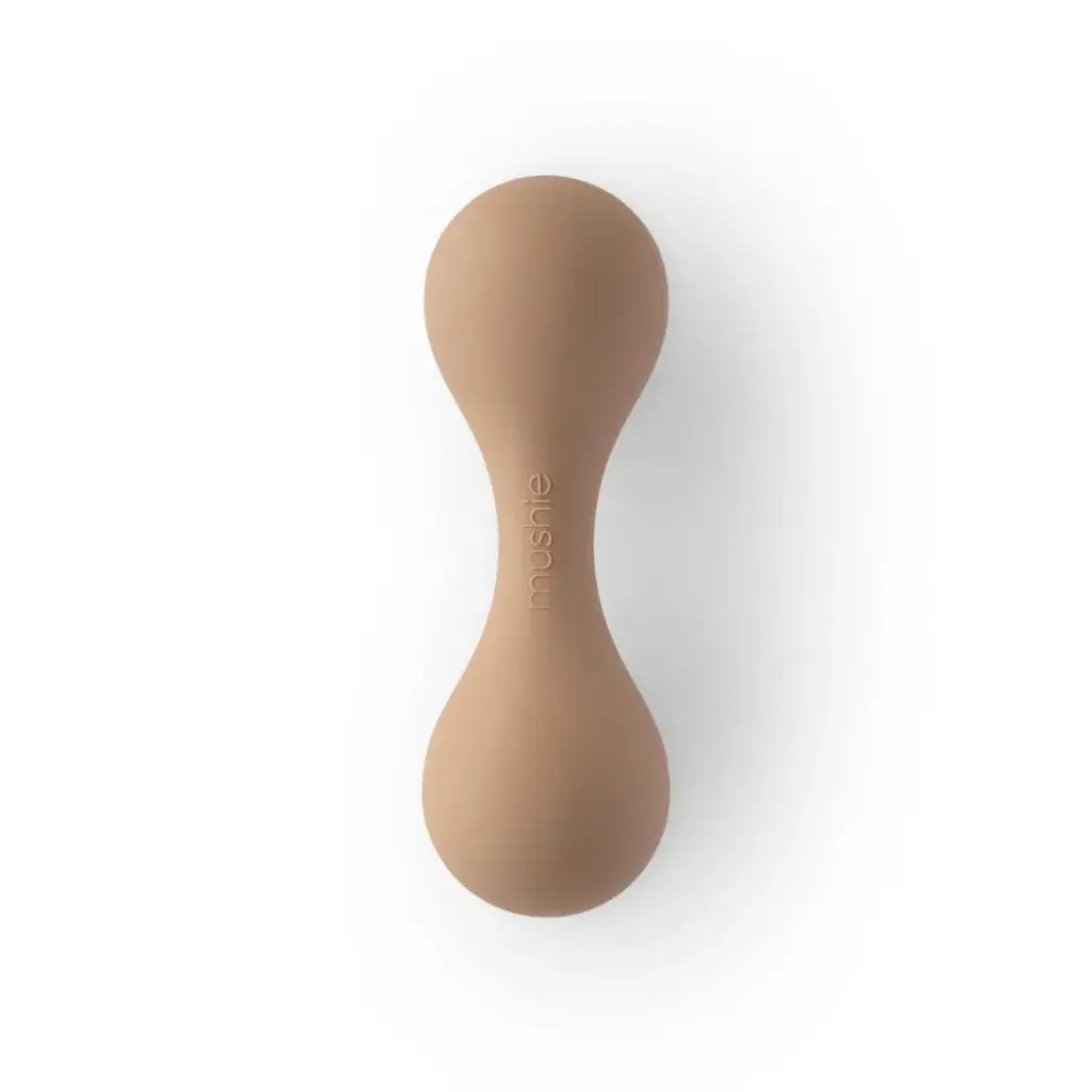 Mushie - Rattle Toy Silicone - Natural