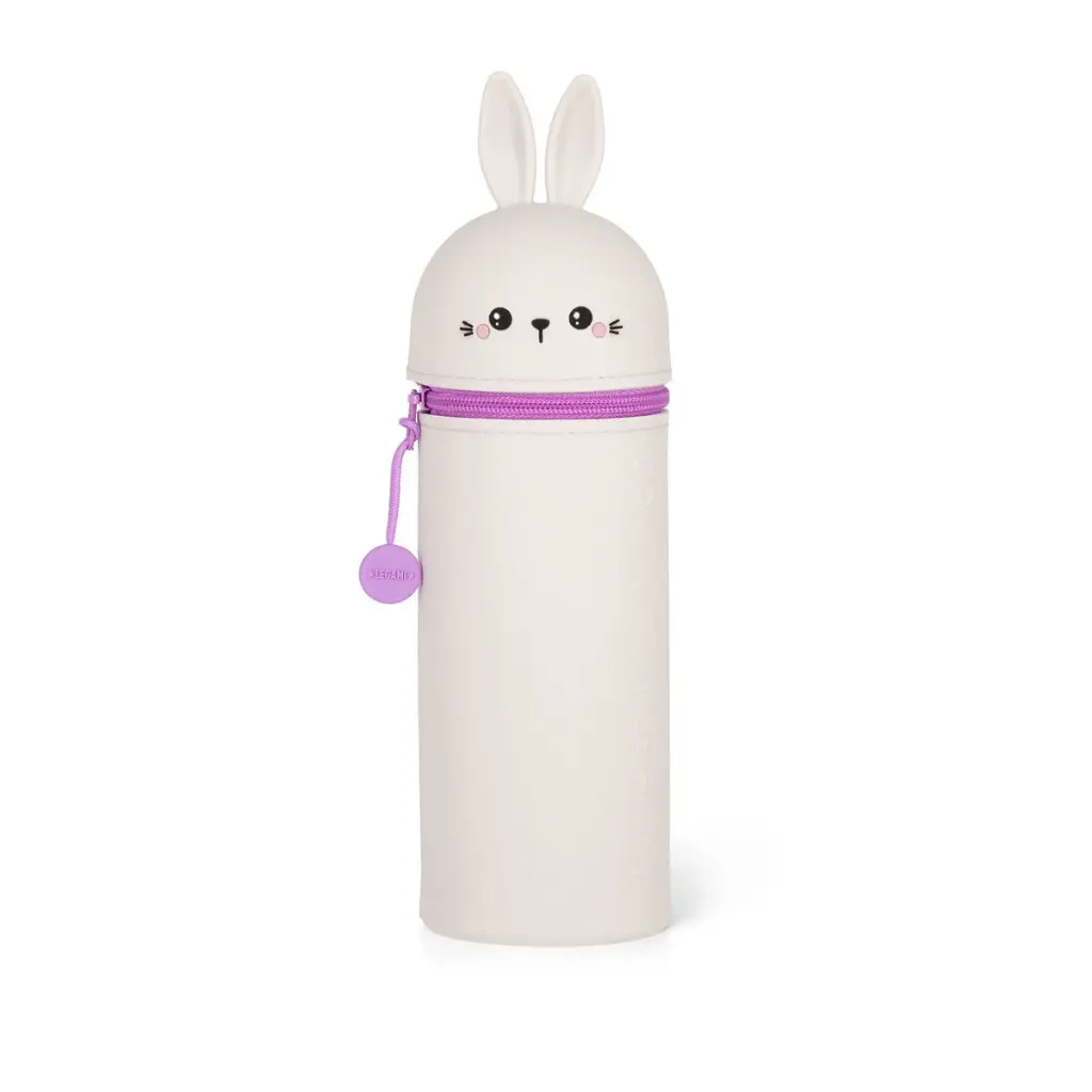 Legami - Kawaii - Trousse 2 en 1 en Silicone - Lapin - Don't Worry Be Hoppy