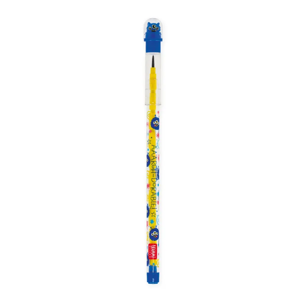 Legami - Crayons Empilables avec Gomme - Monster 