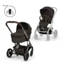 Cybex - Balios S Lux avec nacelle pliable - Chocolate Brown (taupe frame)