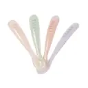 Beaba - Lot de 4 cuillères 1er âge silicone - Barbe à papa
