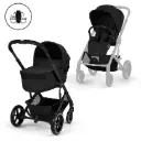 Cybex - Balios S Lux avec nacelle pliable - Moon Black (black frame)