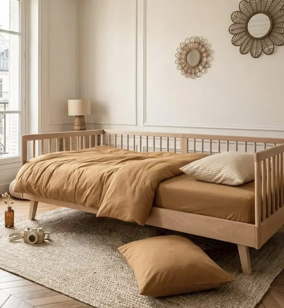 Kadolis - Housse de couette - Satin de Coton Bio lavé - 140x200cm - Ambre