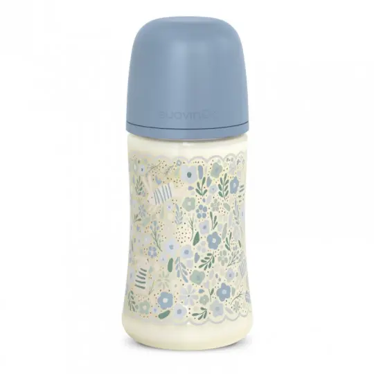 Suavinex - Biberon Wonderland - Liberty bleu - 270ML - Débit Moyen