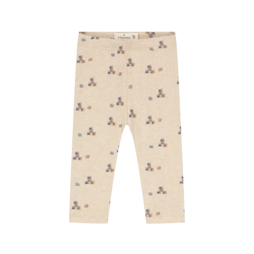 A Tiny Story - Legging bébé - Beige cubes 