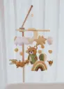 Little Loua - Mobile Bébé Fait Main - Ourson d’automne 