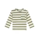 Babyface - T-shirt à manches longues ligné vert et blanc - Army - Garçon 