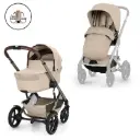 Cybex - Talos S Lux avec nacelle pliable - Almond Beige (taupe frame)