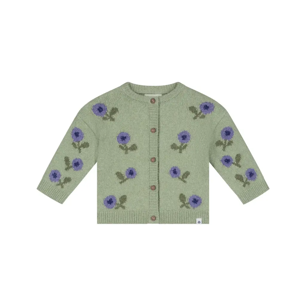 Babyface - Gilet Fleurs - Menthe - Fille