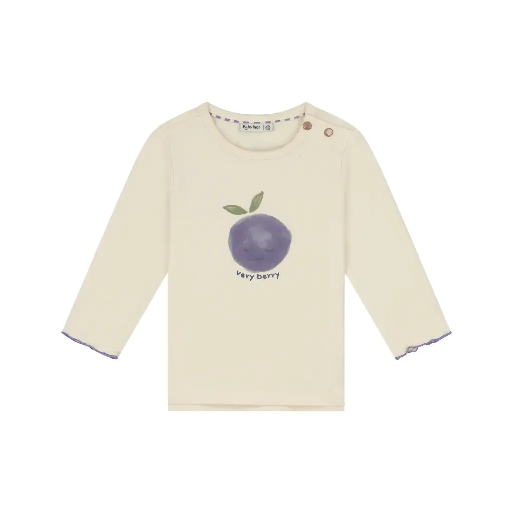 BABYFACE - T-shirt à manches longues Myrtille - Cream - Fille 