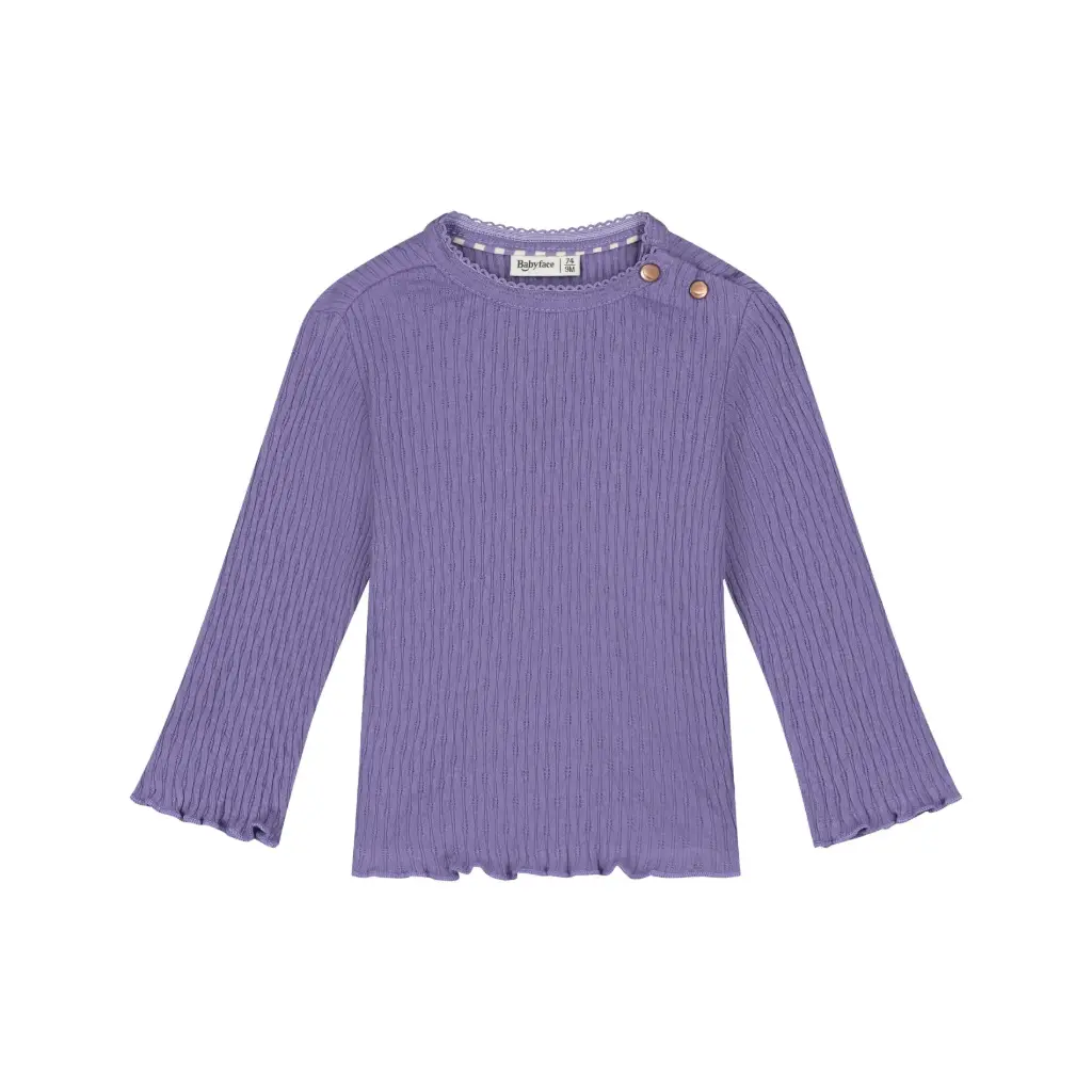 Babyface - T-shirt à manches longues en maille - Myrtille - Faded Plum - Fille 