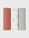 Noukie's - Lot de 3 langes en mousseline bio - 70x70 cm - Fluffy