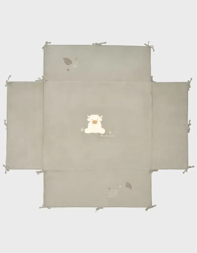 Noukie's - Tapis de parc avec bords 75x95cm Veloudoux Vert - Fluffy