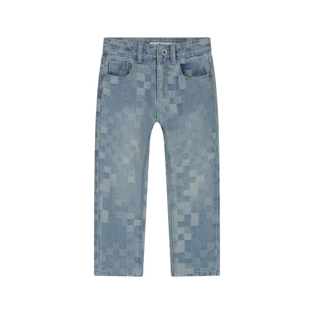Stains & Stories - Pantalon à carreaux - Light Blue Denim - Garçon
