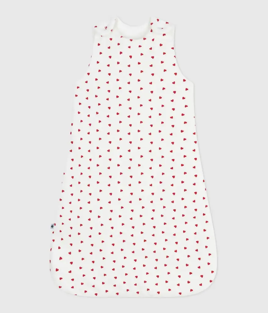 Petit bateau - Gigoteuse bébé en velours imprimé cœurs - TOG 3