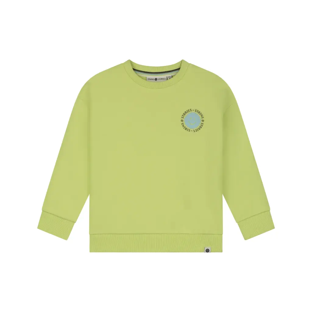 Stains & Stories- Pull Smiley - Lime - Garçon