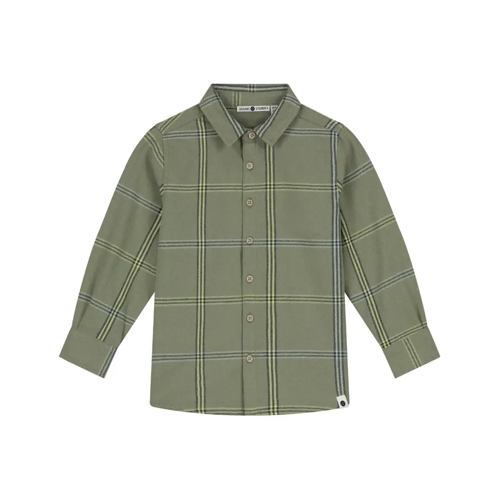 Stains & Stories - Chemise à carreaux - Army - Garçon  