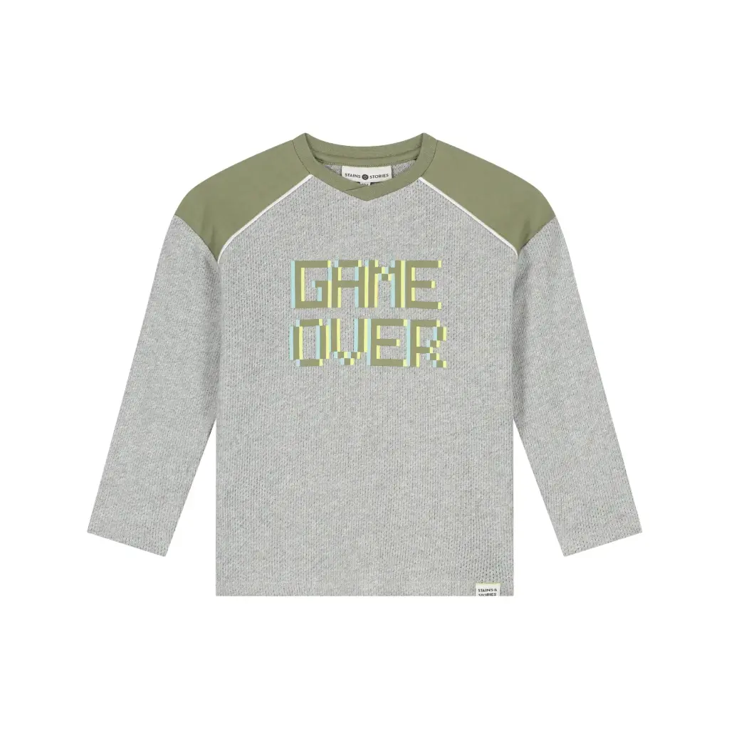Stains & Stories- Pull Game Over - Light Grey Melee - Garçon 