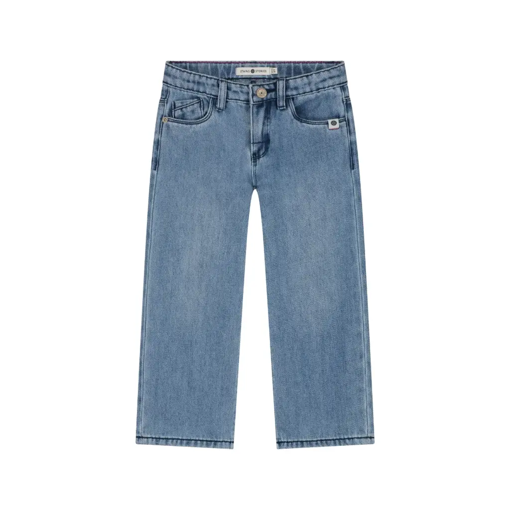 Stains & Stories - Pantalon en Jeans - Light Blue Denim - Fille