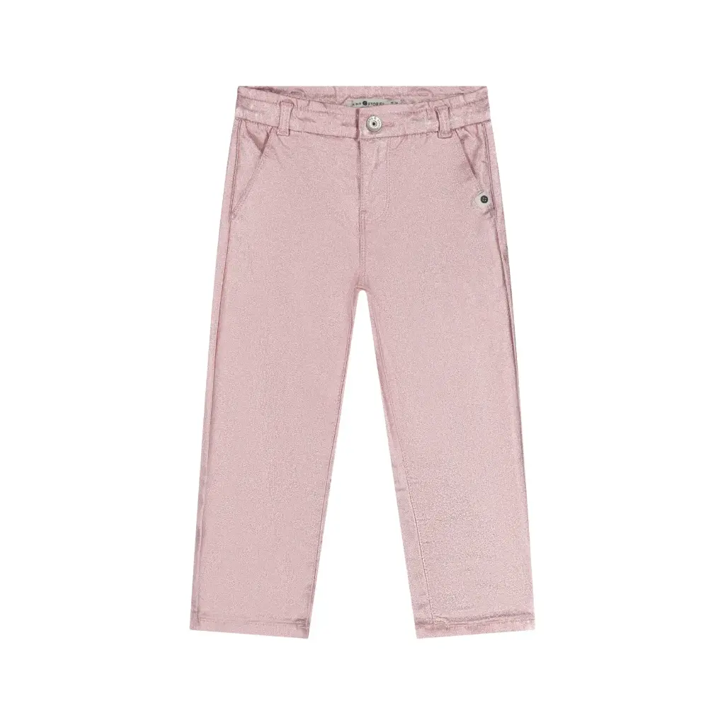 Stains & Stories - Pantalon Brillant - Pink - Fille