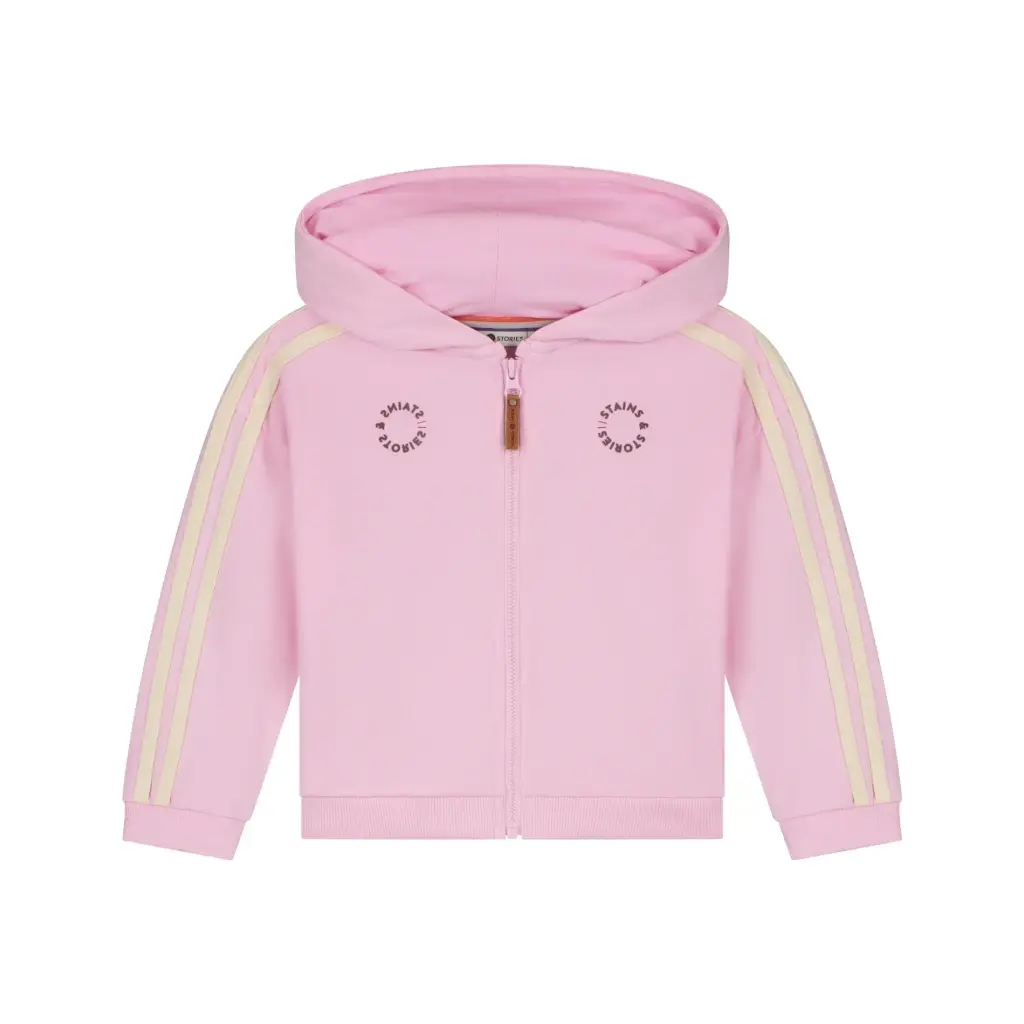 Stains & Stories - Gilet Zippé à capuche - Pink - Fille 