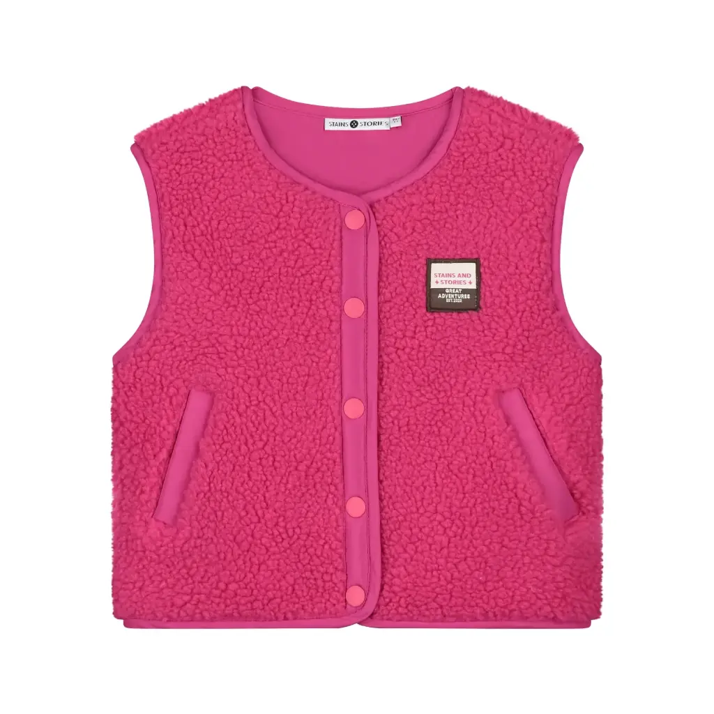 Stains & Stories - Gilet sans manche - Magenta - Fille 