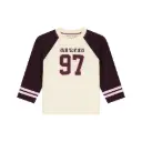 Stains & Stories - t-shirt à longues manches Chiffre - Wine Red - Fille  
