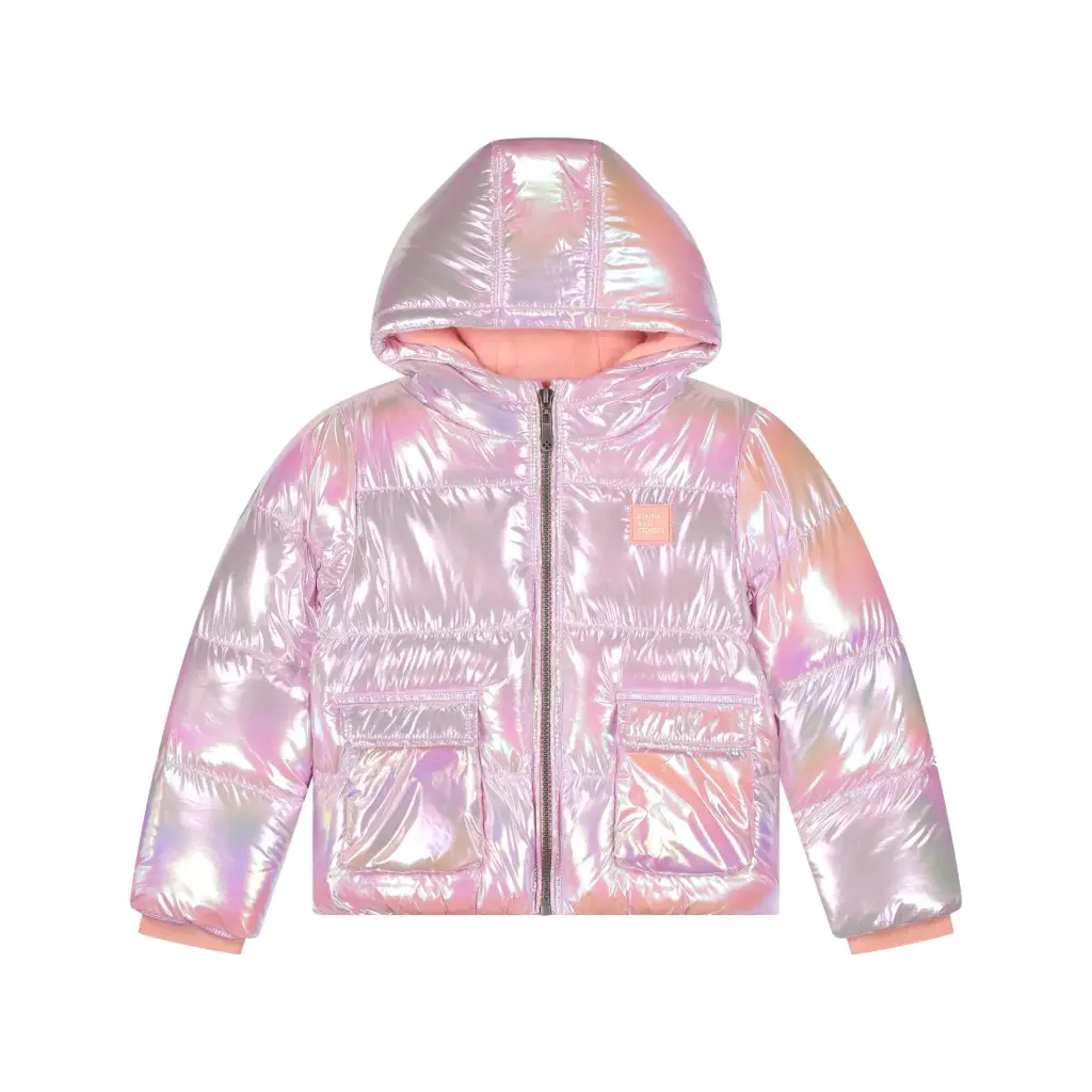 Stains & Stories - Manteau Brillant - Pink - Fille