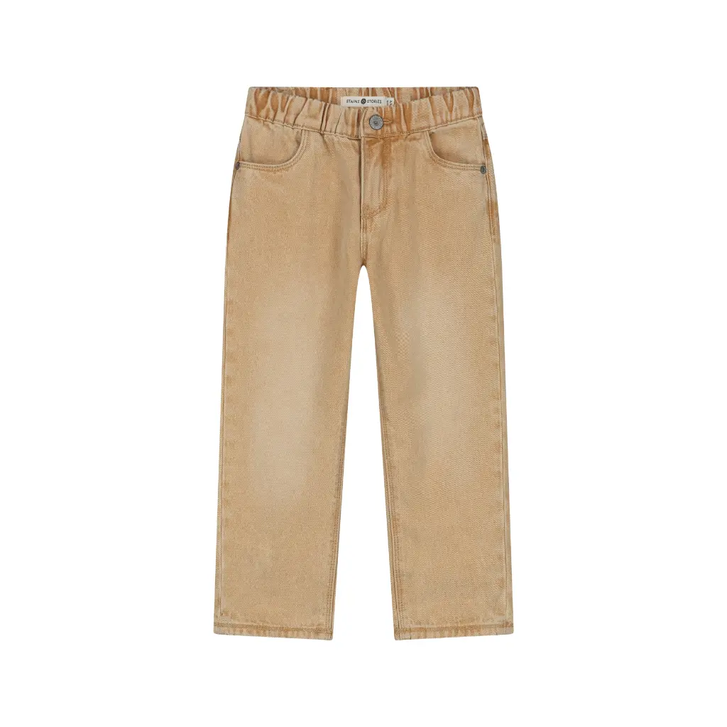 Stains & Stories - Pantalon élastiqué - Camel - Garçon  