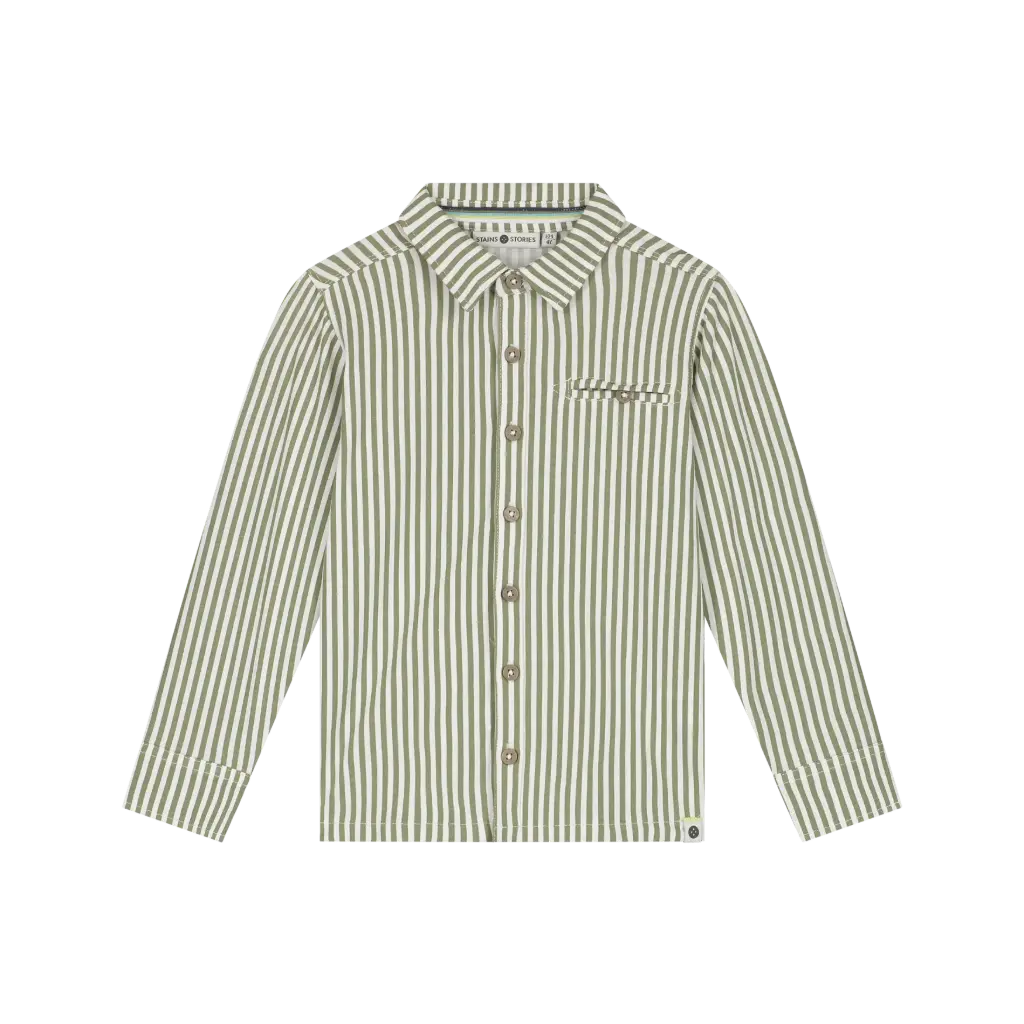 Stains & Stories - Chemise à lignes - Forest - Garçon  