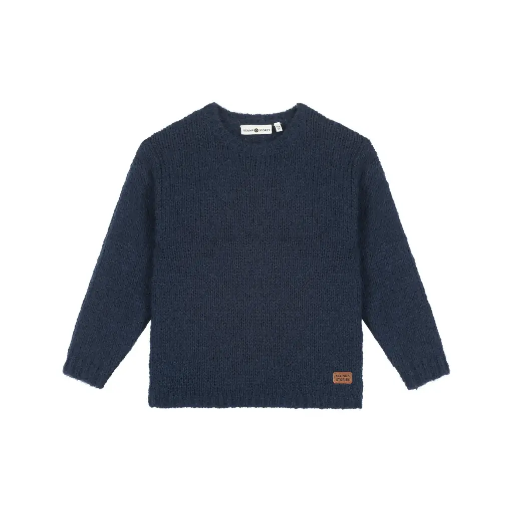 Stains & Stories - Pull Tricot - Indigo - Garçon