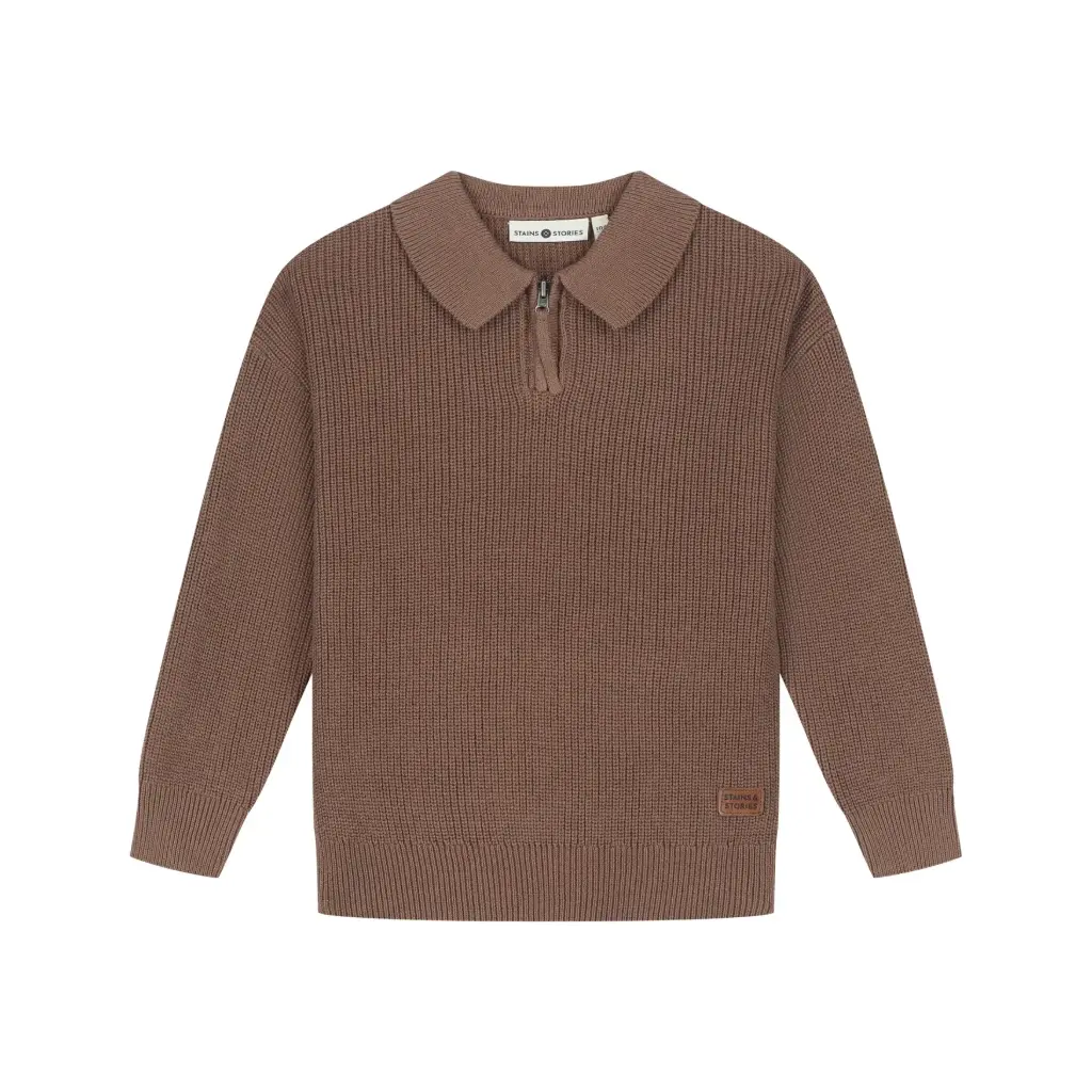 Stains & Stories - Pull Tricot avec col - Earth - Garçon 