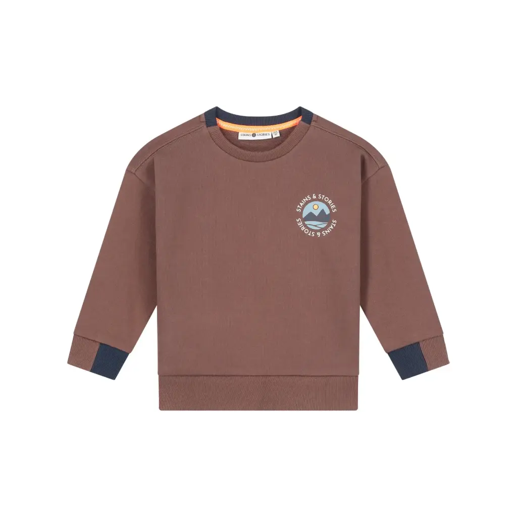 Stains & Stories - Pull Montagne - Earth - Garçon  