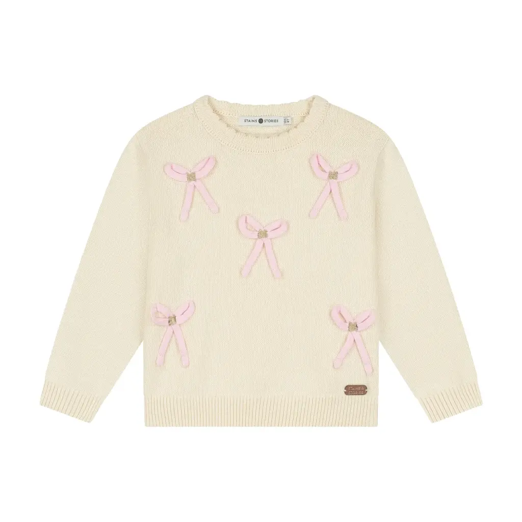 Stains & Stories - Pull Noeuds - Cream - Fille