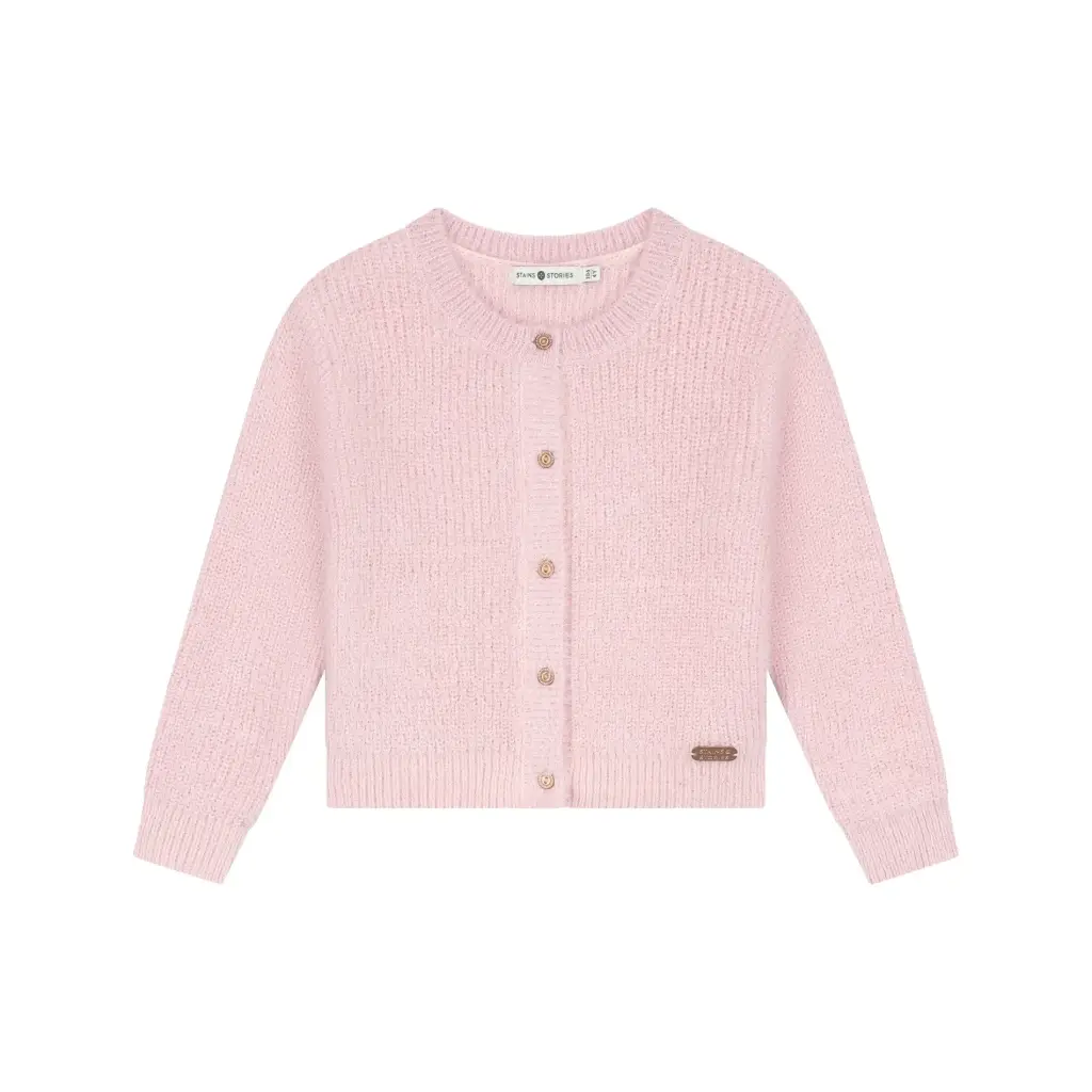 Stains & Stories - Gilet Tricot - Blush - Fille 