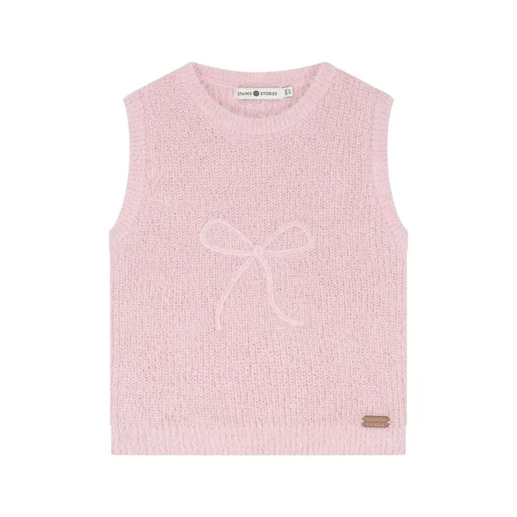 Stains & Stories - Pull sans manche Noeuds - Blush - Fille 