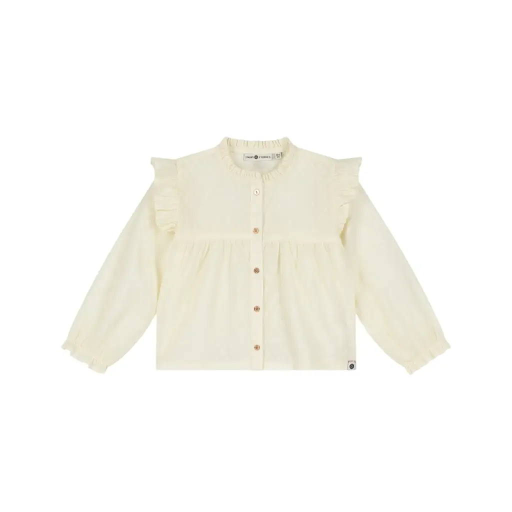 Stains & Stories - Blouse à volants - Cream - Fille
