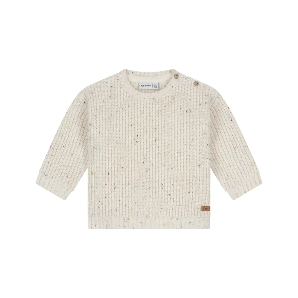 Babyface - Pull tricot moucheté - Bone - Garçon 