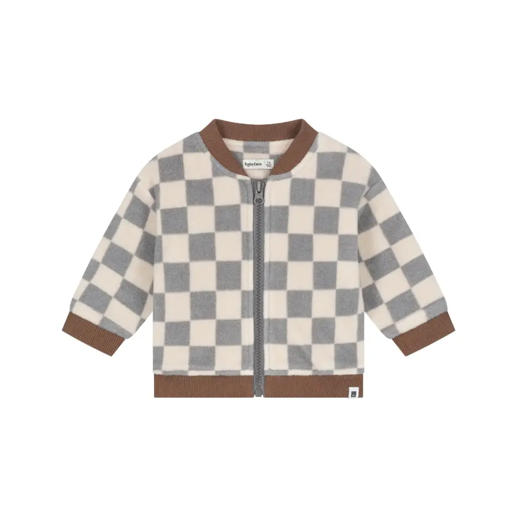 Babyface - Gilet Zippé Damier - Steel - Garçon 