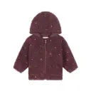 Babyface - Gilet zippé à capuche à pois- Bordeau - Fille
