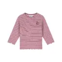 Babyface - T-shirt à manches longues ligné - Rosewood - Fille   