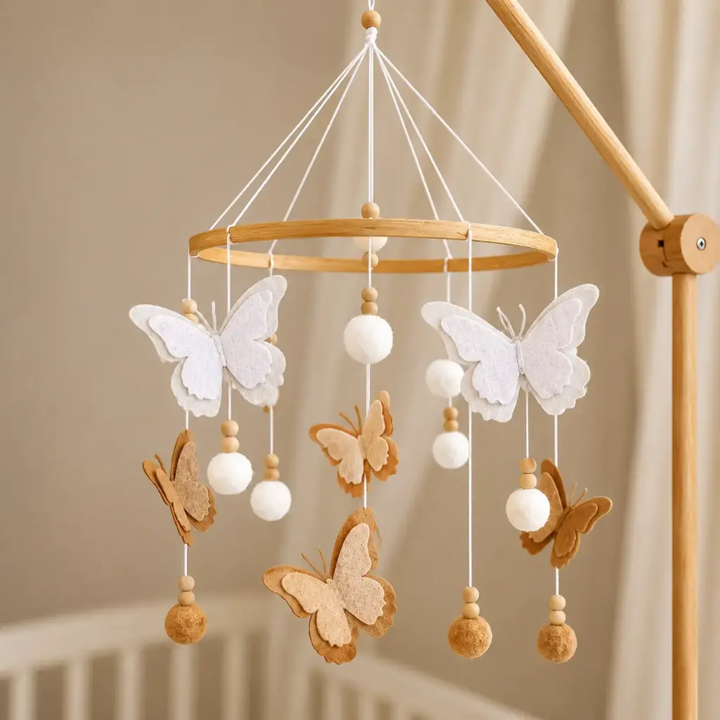 Little Loua - Mobile Bébé Fait Main - Papillons