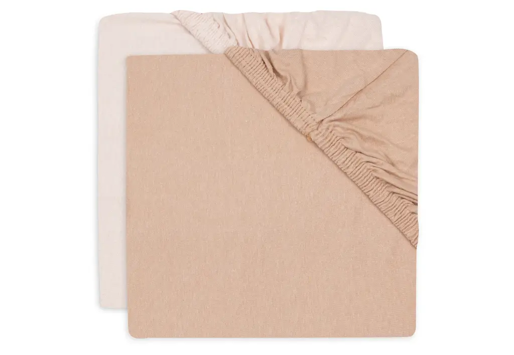 Jollein - Lot de 2 draps housse Jersey - 70x140 cm - Blush & Wild Rose