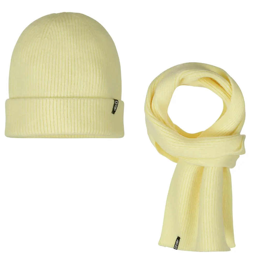 Tumble'n Dry - Ensemble bonnet + écharpe - Jaune - Fille